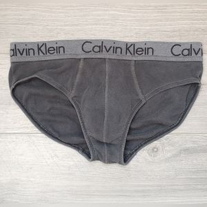Good Used Condition Men's CALVIN KLEIN Black Hip Brief Size Medium